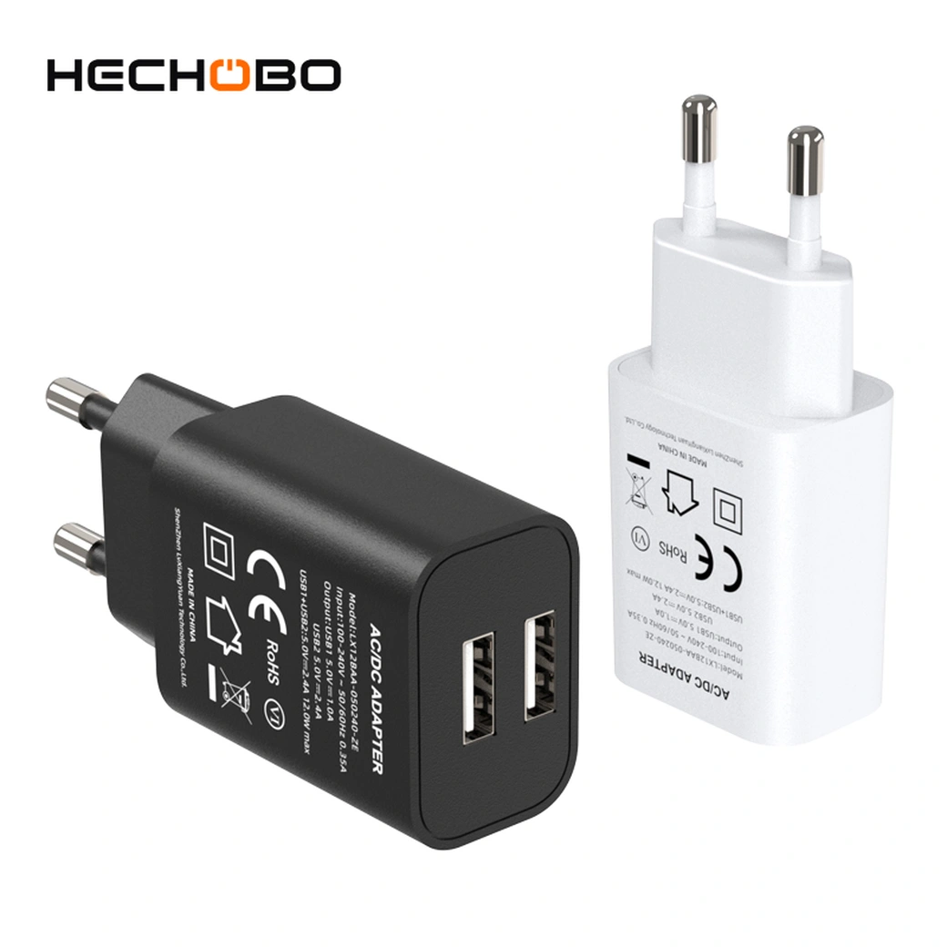 The dual USB wall charger is a versatile and efficient device that comes with two USB ports, enabling simultaneous charging of multiple devices through a power outlet, offering fast and reliable charging solutions with a durable and long-lasting design.